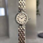 Cartier 27MM France Vintage White Dial Gold/Silver Strap Lady Watch